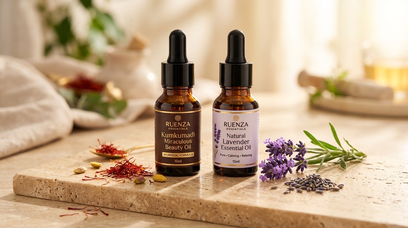 RUENZA ESSENTIALS Kumkumadi and Lavender Oil